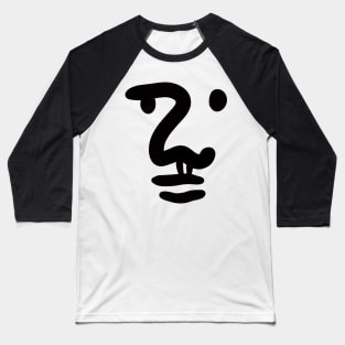 Abstract Face Baseball T-Shirt